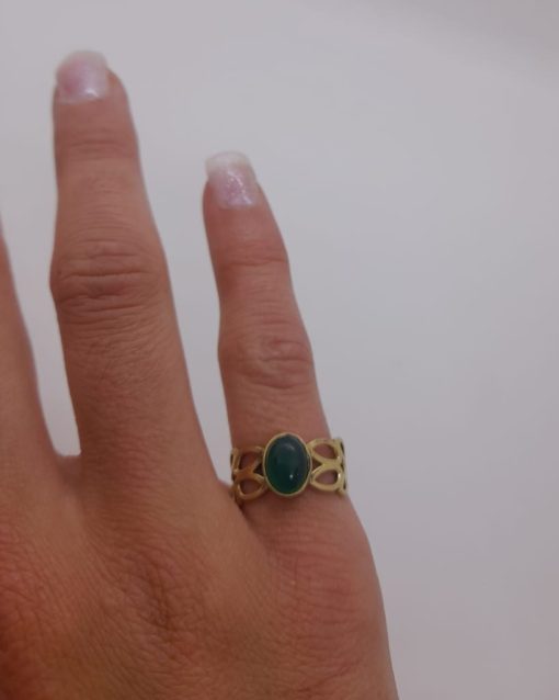 Anillo ágata verde