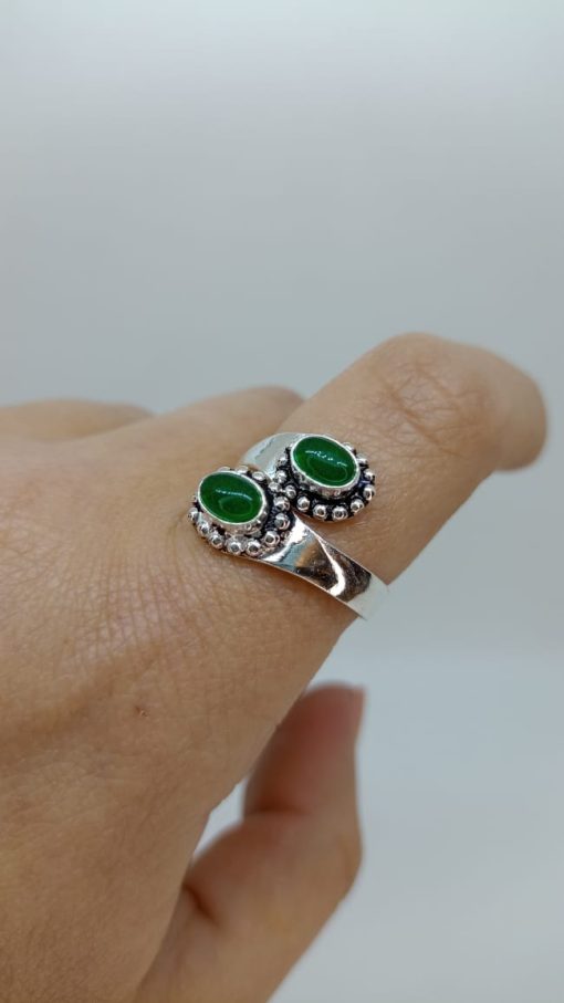 Anillo ágata verde