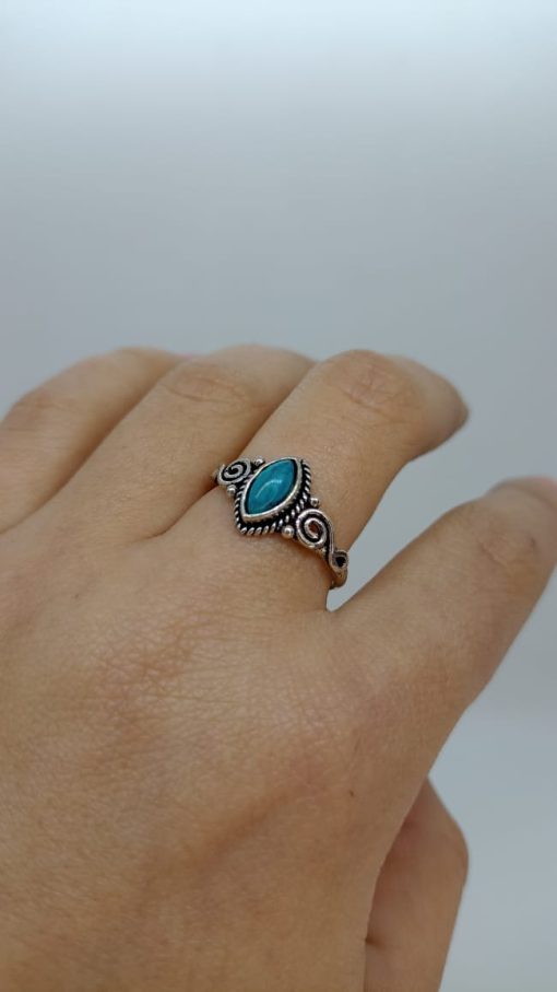 Anillo piedra turquesa