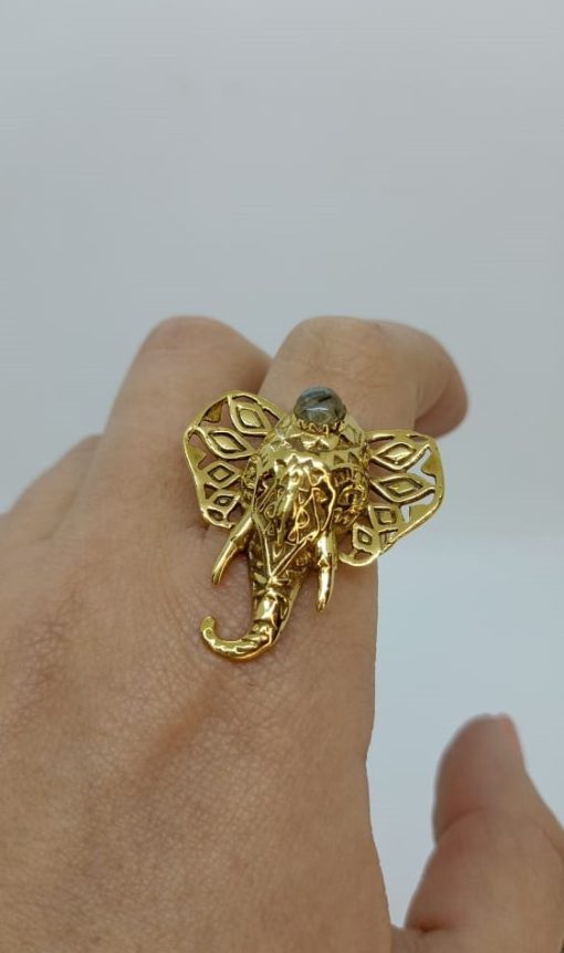 Anillo elefante labradorita - Imagen 3