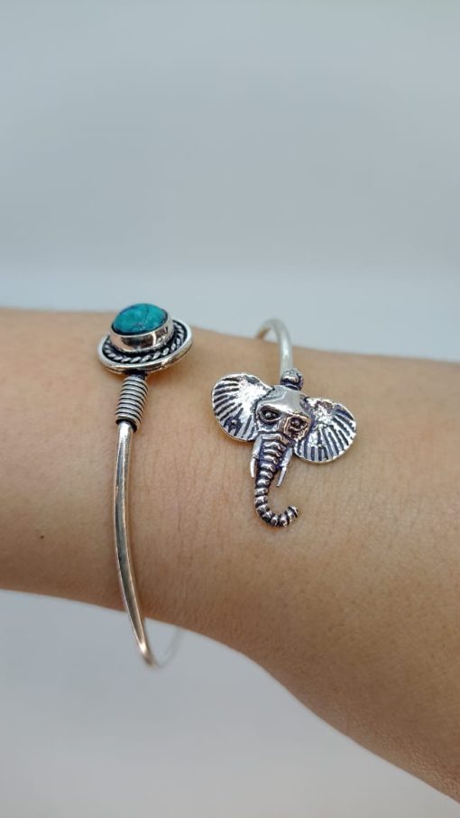 Pulsera turquesa-elefante