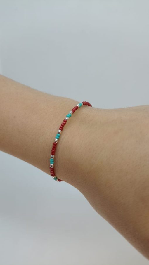 Pulsera bordo-verde