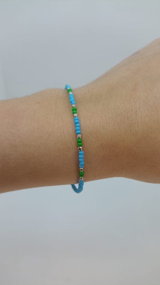 Pulsera celeste-verde - Imagen 2