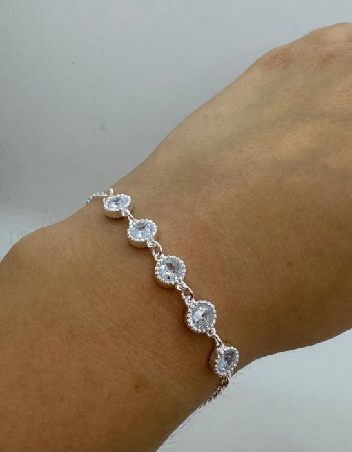 Pulsera de acero blanco