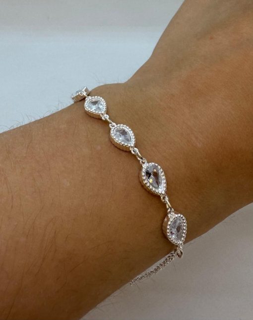 Pulsera de acero blanco