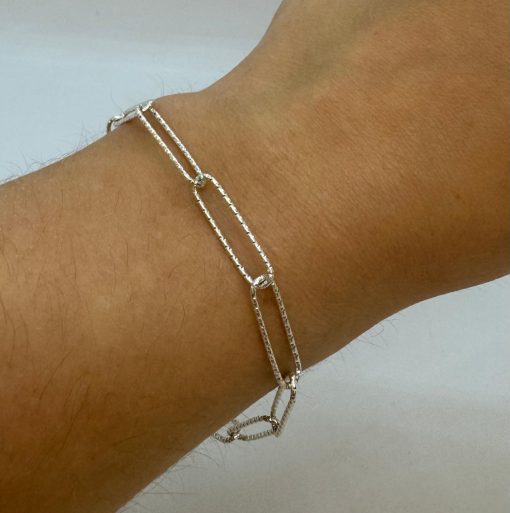 Pulsera de acero blanco