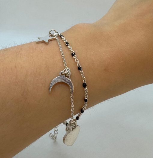 Pulsera de acero blanco