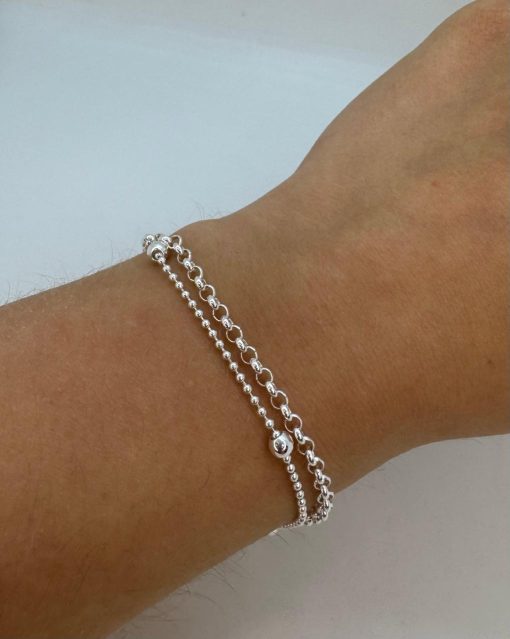 Pulsera de acero blanco