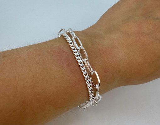 Pulsera de acero blanco