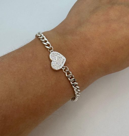 Pulsera de acero blanco