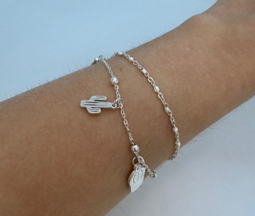 Pulsera de acero blanco