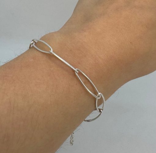 Pulsera de acero blanco