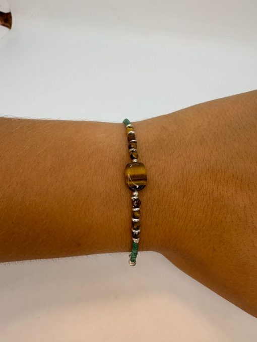 Pulsera de bronce bañado en plata - Imagen 3