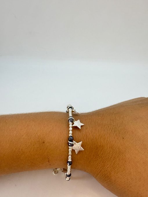 Pulsera de bronce bañado en plata - Imagen 2