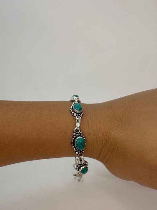 Pulsera de bronce bañado en plata - Imagen 3